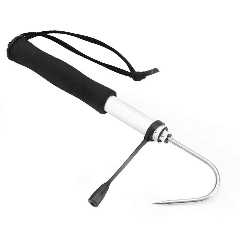 Retractable, Hand Gaff, Aluminium Alloy Shaft, Stainless Steel Hook Soft EVA Handle With Protective
