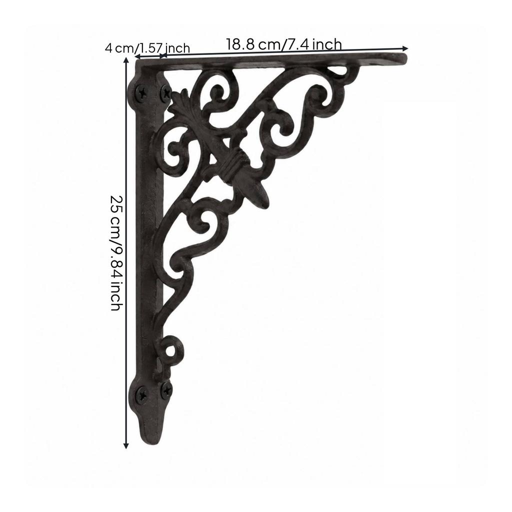 Decorative Wall Shelf Bracket Sturdy Mounted Brackets Long-Lasting