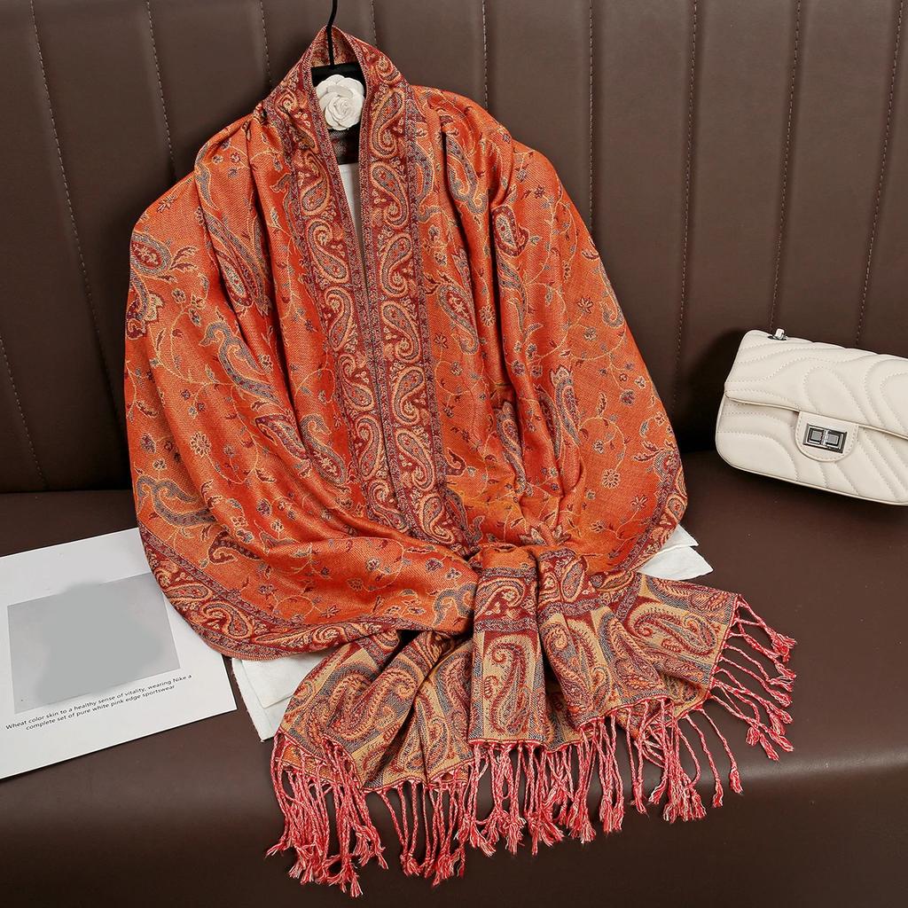 Bohemia Pashmina Hijab Scarf Long Muslim Cashmere Shawl Female Foulard Soft Turban Head Wraps For Women Headband Luxury