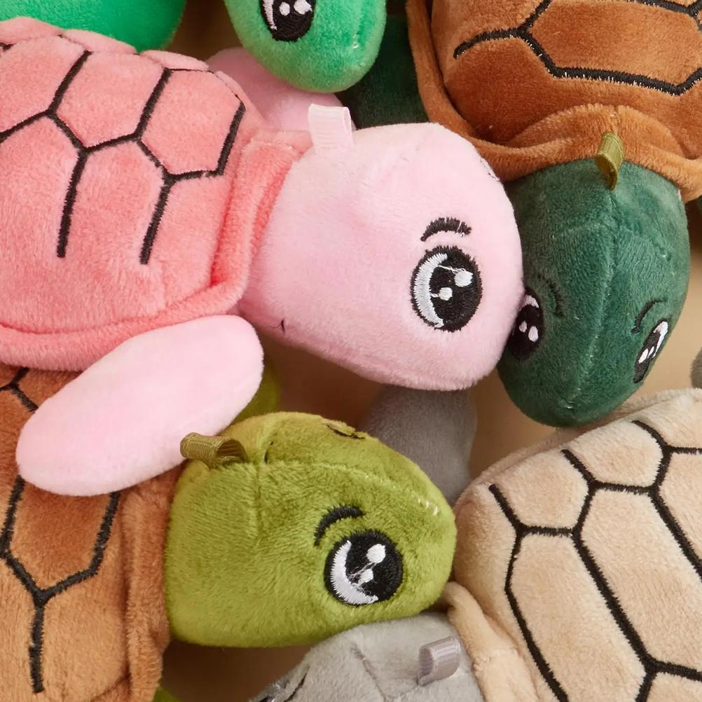 1 buc. Design aleatoriu cu broasca țestoasă de culoare pentru animale de companie care slefuie dinți jucărie scârțâitoare de plus, jucărie durabilă de mestecat pentru aprovizionare interactivă pentru câini