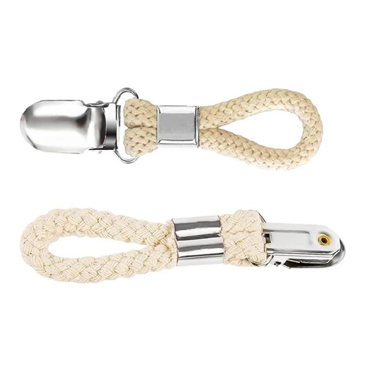 4Pcs Braided Cotton Loop Towel Clips Clothes Pegs Kitchen Bathroom Kitchen Towel