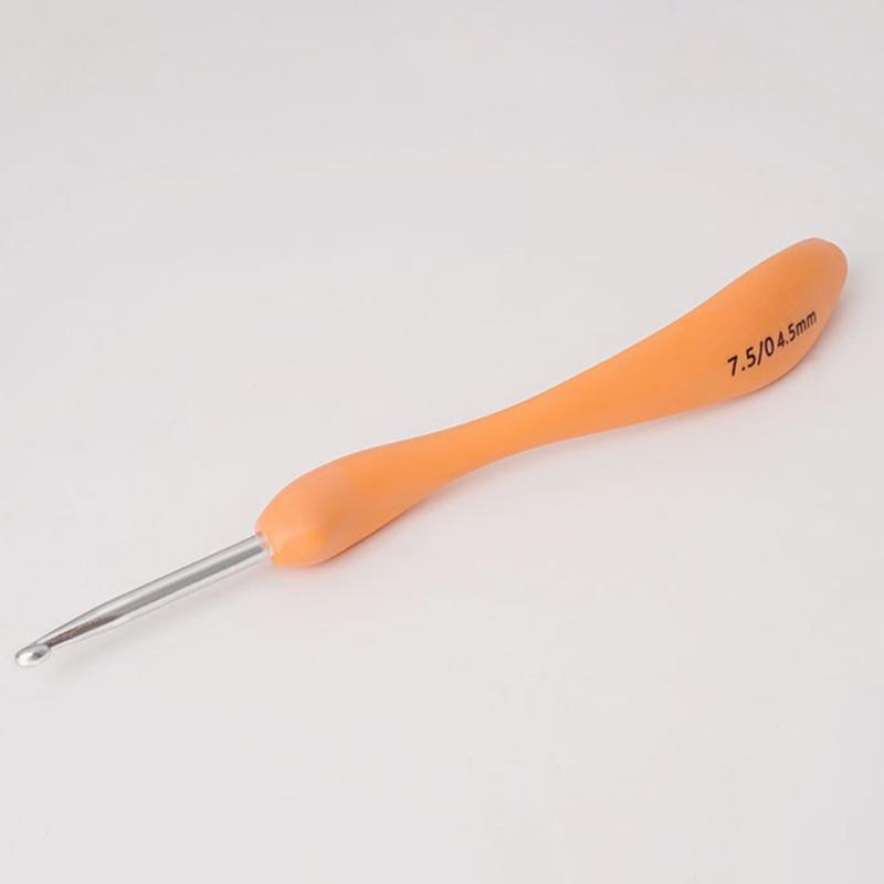 8Pcs Ergonomic Crochet Hook for Beginner Crochet Hobbyist,8 Size Long Handle Crochet Hook Needle 2.5mm-6mm  (4/0-10/0MM)