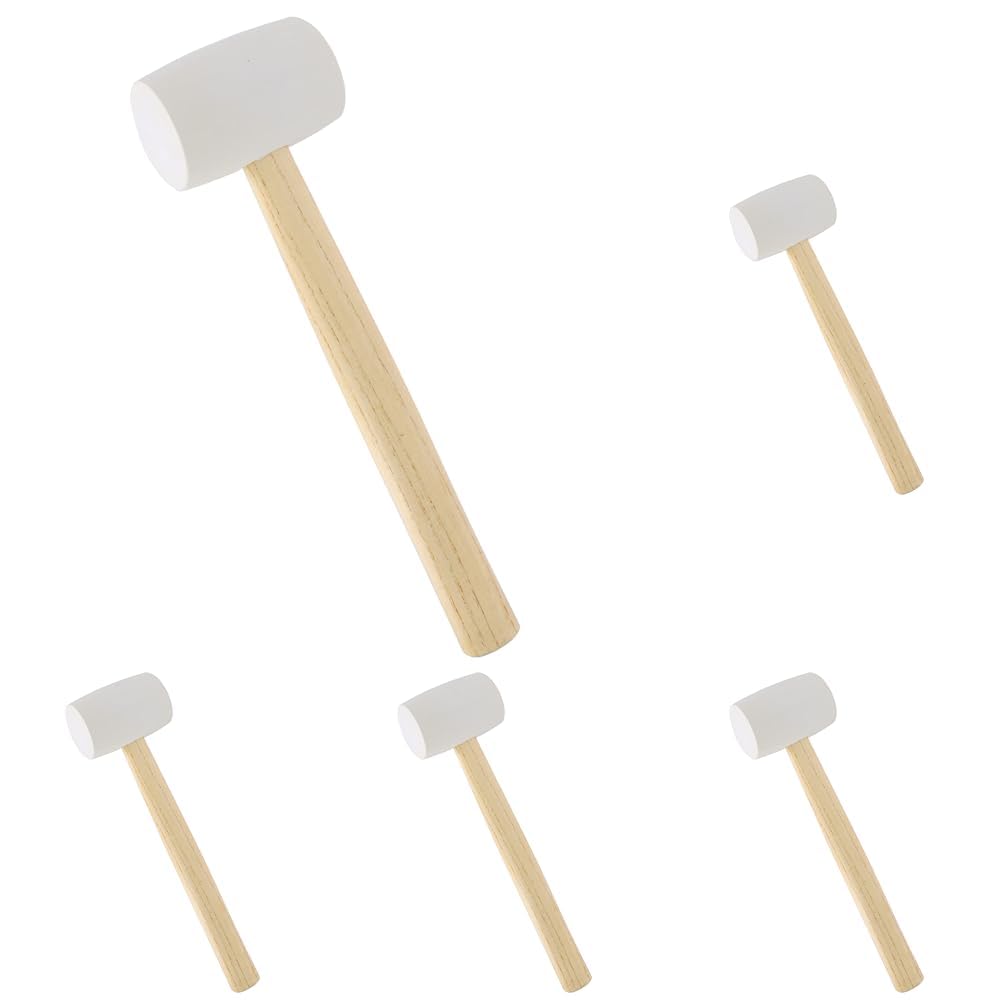 

Takagi M&M Wooden Handle Rubber Hammer, White, 1 Pack (x 5)