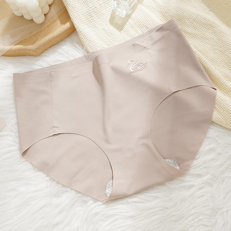 

Бесшовные женские трусики из ледяного шелка, трусы средней посадки, нижнее белье, трусы с эффектом лифтинга бедер, мягкие и удобные трусики L коричневый