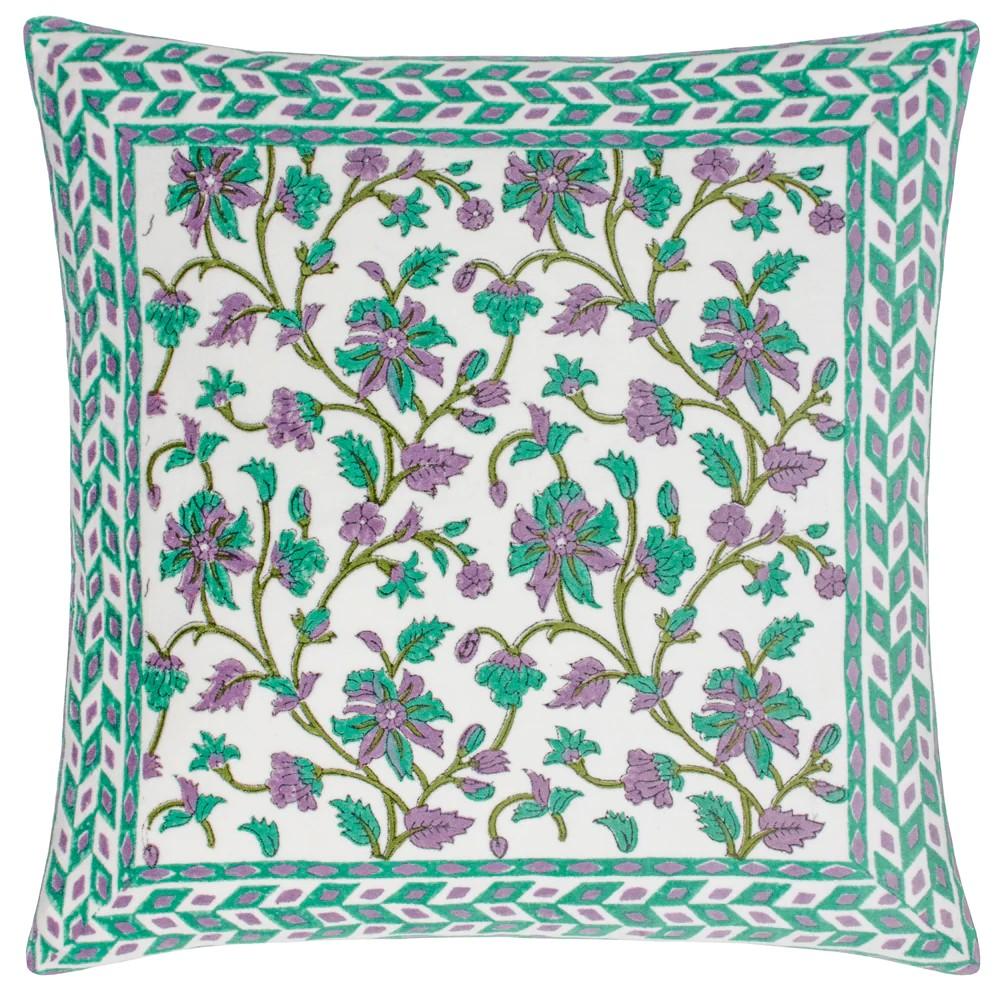Paoletti Mentera Velvet Floral Cushion Cover