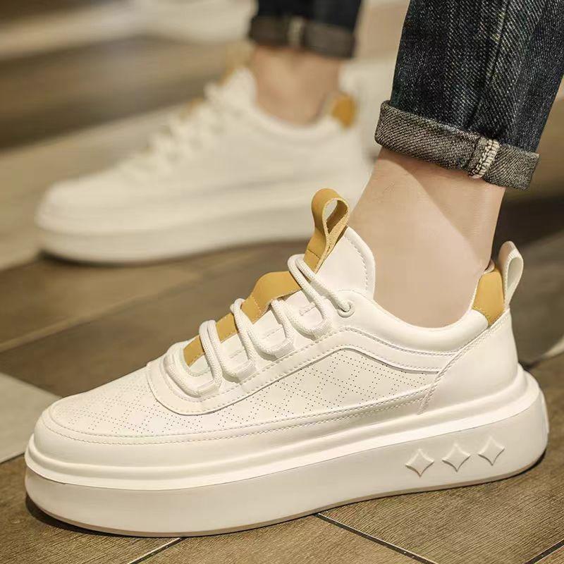 Herren Board Schuhe Frühling und Sommer neue trendige Sport- und Freizeitschuhe Herren vielseitige dicksohlige erhöhende weiße Schuhe trendige Schuhe