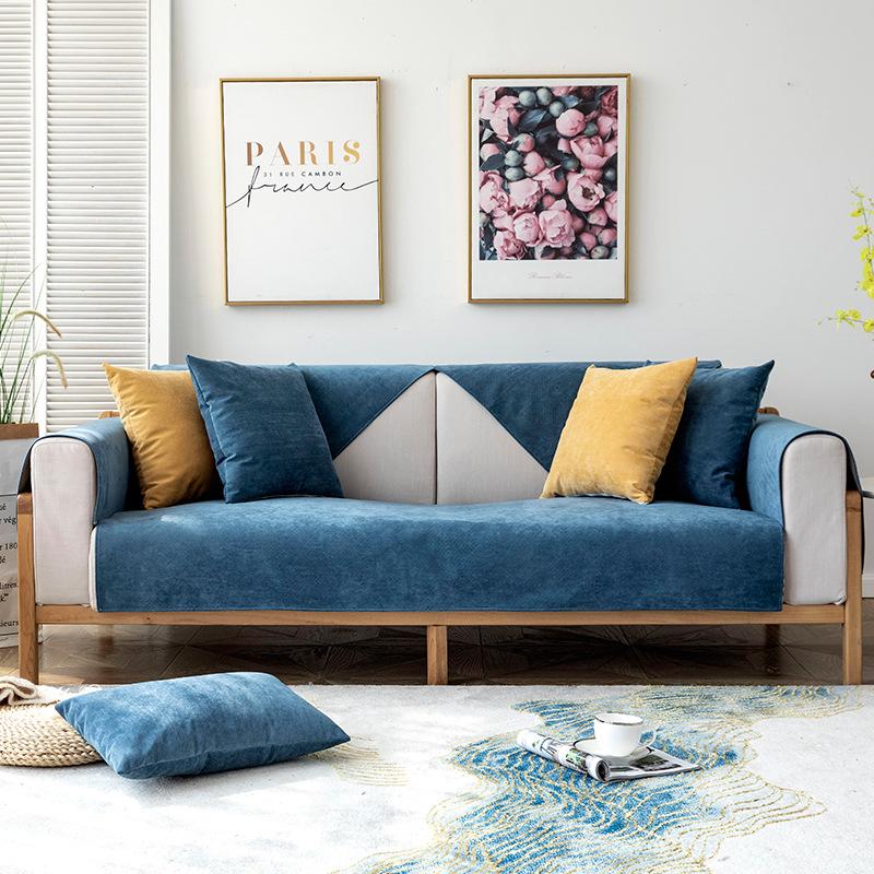 Waterproof And Anti-Cat Scratch Sofa Cushion, Universal In All Seasons, Non-Slip, Solid Color Pet Urine-Proof Sofa Cover, Backrest Cover Cloth Towel
