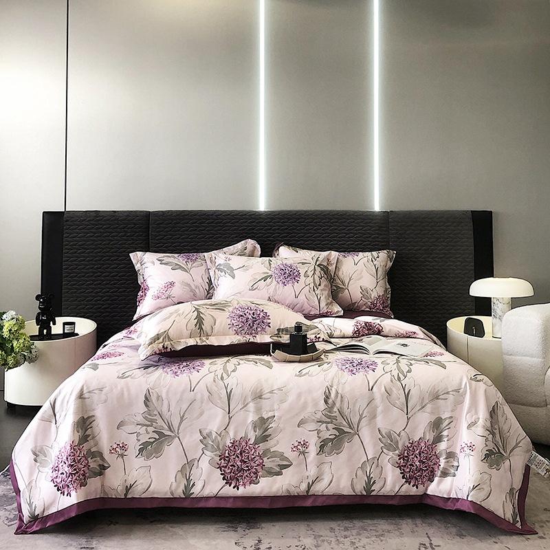 Piumone Estivo Sottile 4 pezzi Tessili per la Casa Lusso Leggero Coperta Estiva Fresca Taglia Queen Piumone per Aria Condizionata Set Lenzuolo Federe