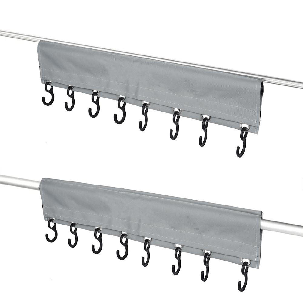 Caravan Storage Rack Hook Rail with Keder Piping RV Camping Coat Hook Rack for Motorhome Keder Piping Rail Strip Tent Roof Poles