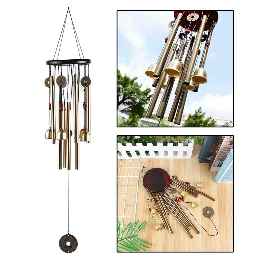 Wind Chimes 5 Bells Wind Chime Hanging Outdoor Garden Yard Musical Decor Ornament