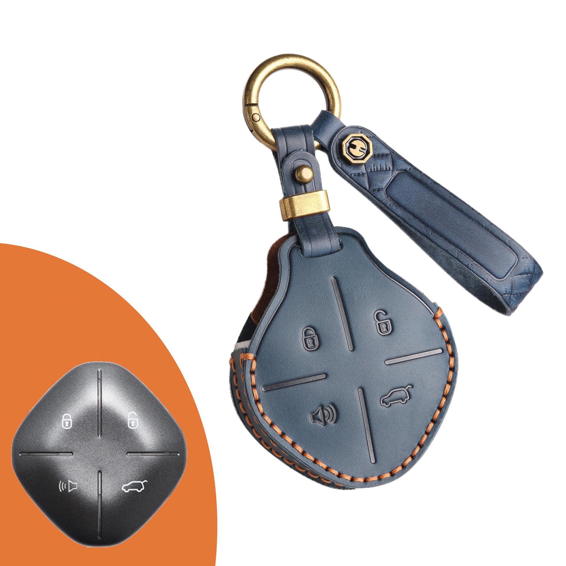 

Кожаный чехол для ключей Jetour Dasheng 2024: Ручная работа, премиум-класса и долговечность. синий