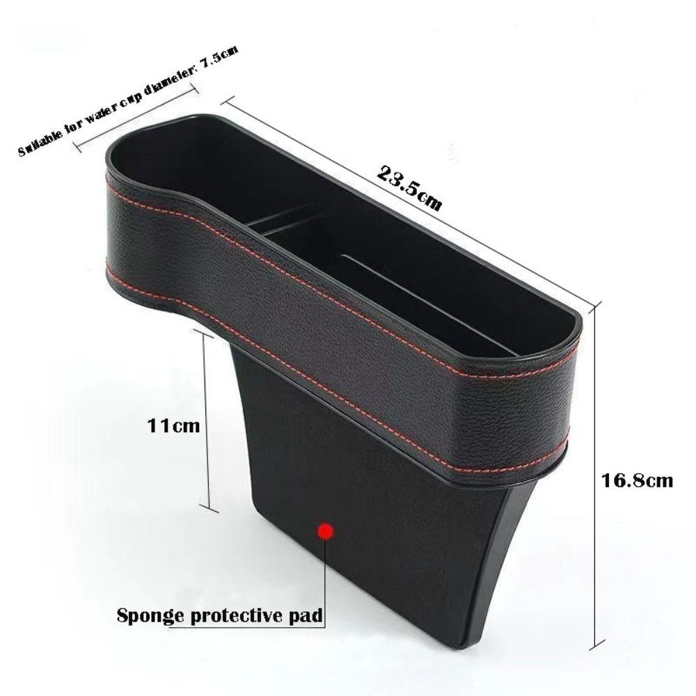 PU Leather Car Seat Gap Filler Storage Box Multifunction Durable Car Crevice Pocket Large Capacity Auto Seat Slit Card Pocket