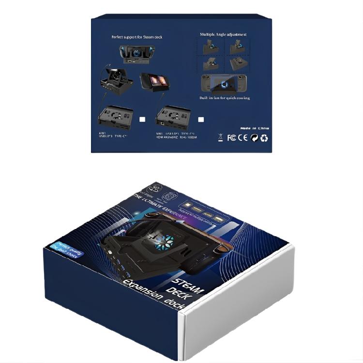6 In1 Steam- Deck Dock with HDMI2.0 4K@60Hz Gigabit-Ethernet 3 USB 3.0 Port