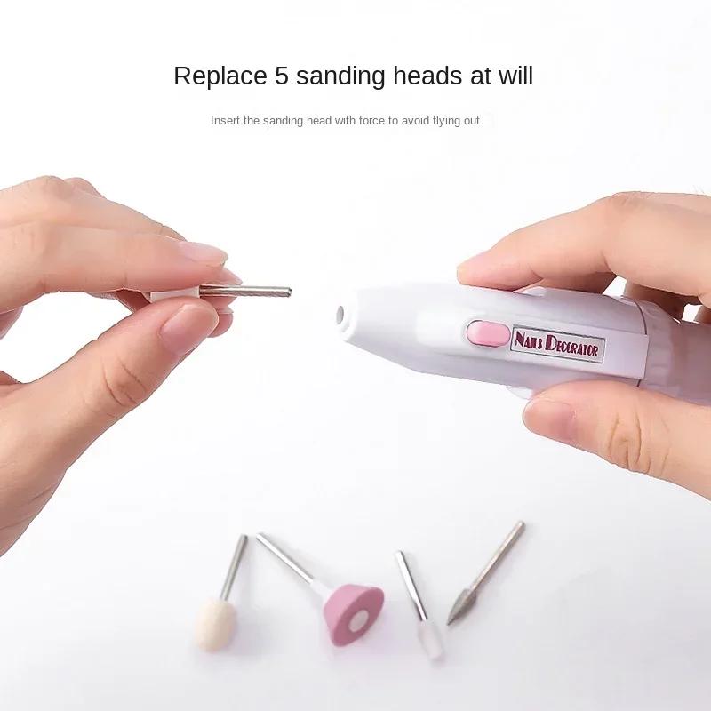 5 In 1 Electric Nail Polish Drill Machine USB Charge Portable Manicure Set Exfoliation and Polishing for Nail Salon