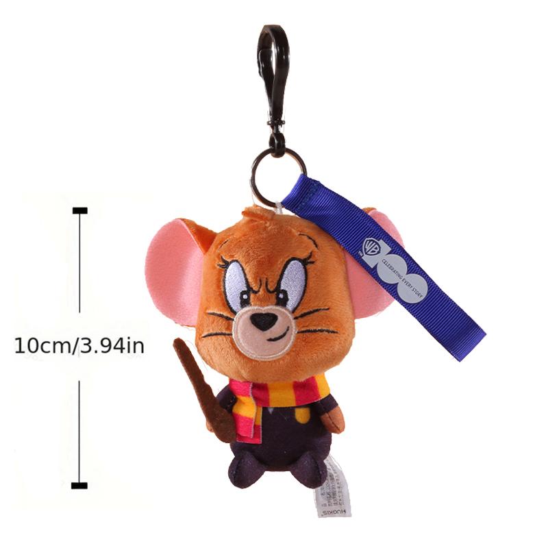 Warner 100th Anniversary Tom and Jerry Plush Doll Cosplay Harry Potter Tom Dressed Smaller Keychain Design Stuffed Animal Doll