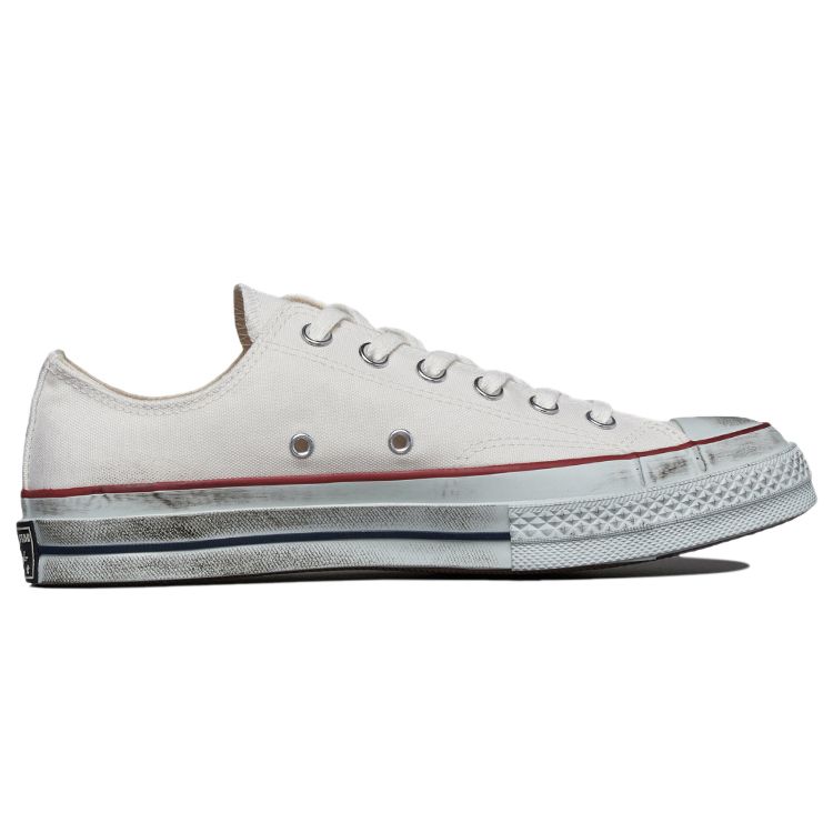 Converse Chuck Taylor All Star 1970s Vintage Casual Comfortable Low Top Canvas Shoes Unisex sneaker White Gray 173132C