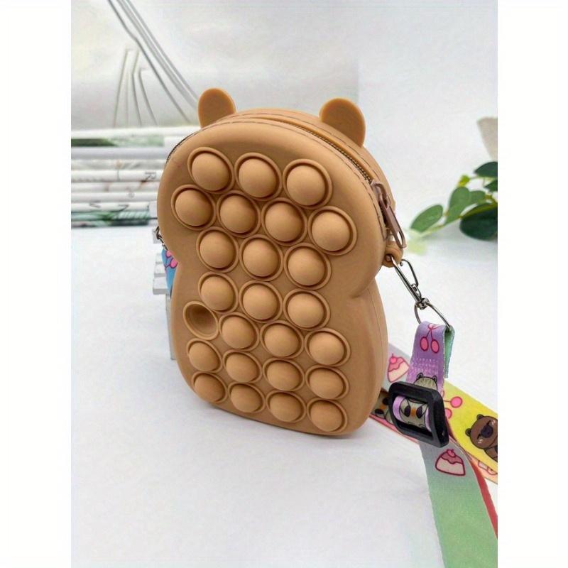 1pc Silicone Crossbody Bag, Waterproof, Lightweight, Foldable With Removable Shoulder Strap, Zip Closure, Unisex Outdoor Party Mini Coin Purse