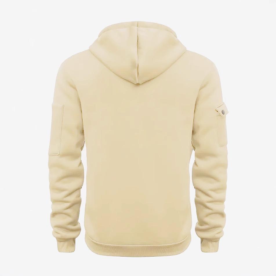 TEMU Men's Winter Multi-Pocket Zipper Hoodie Sweatshirt Jacket