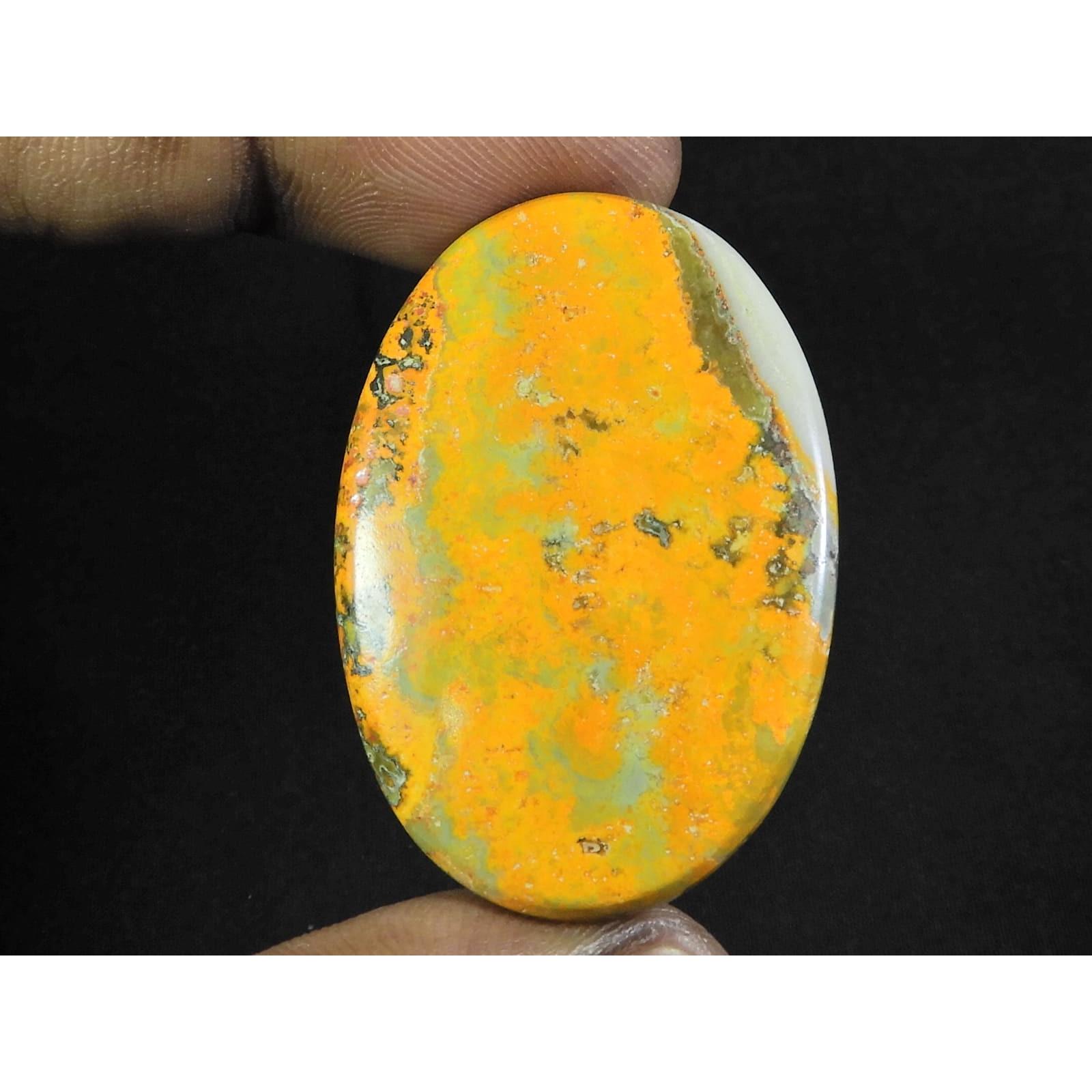 

56Cts. Natural Bumble Bee Jasper Oval Cabochon Loose Gemstone 27X40X05 MM D-111