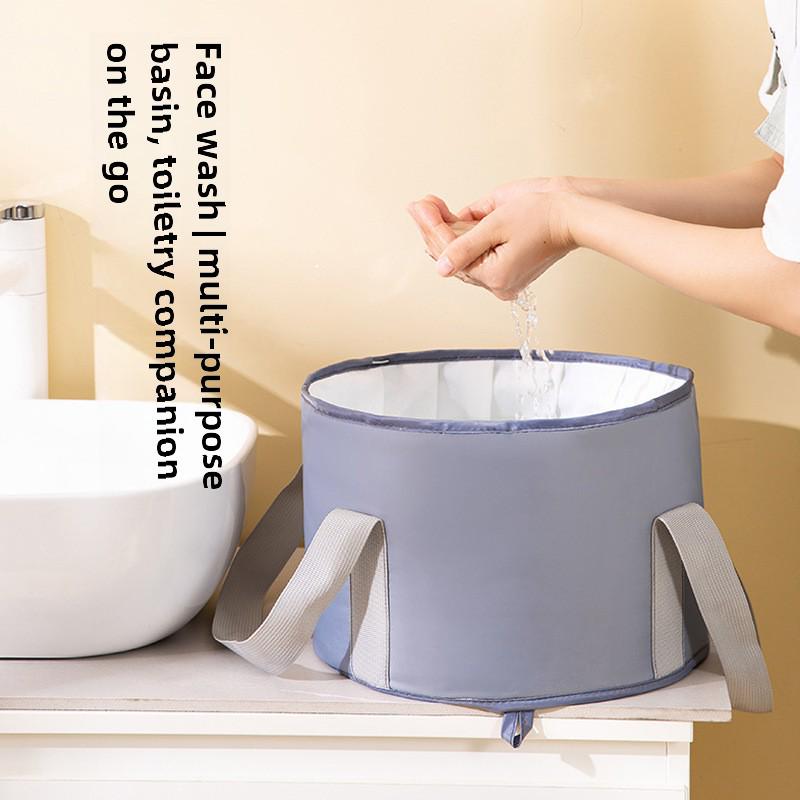 Cadă de călătorie pliabilă pentru picioare: Design portabil, izolat, extra-adânc pentru acoperirea gambelor; Soluție multifuncțională pentru baie de picioare acasă.
