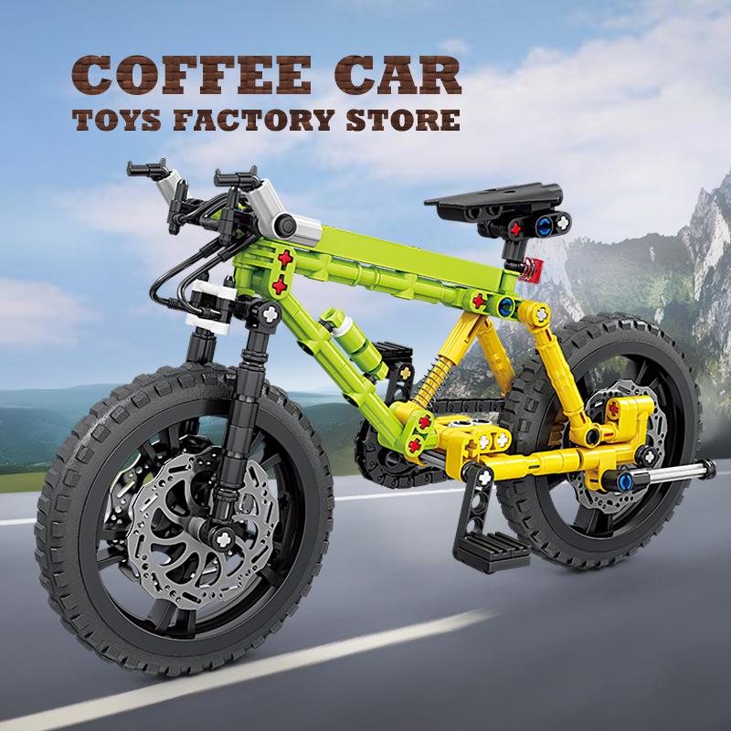 Technology Mountain Bike MOC Bricks Off Road Bicycle Construction Blocks 3D Playthings City Sports Cars Plastic Material Model Adult Boy Children