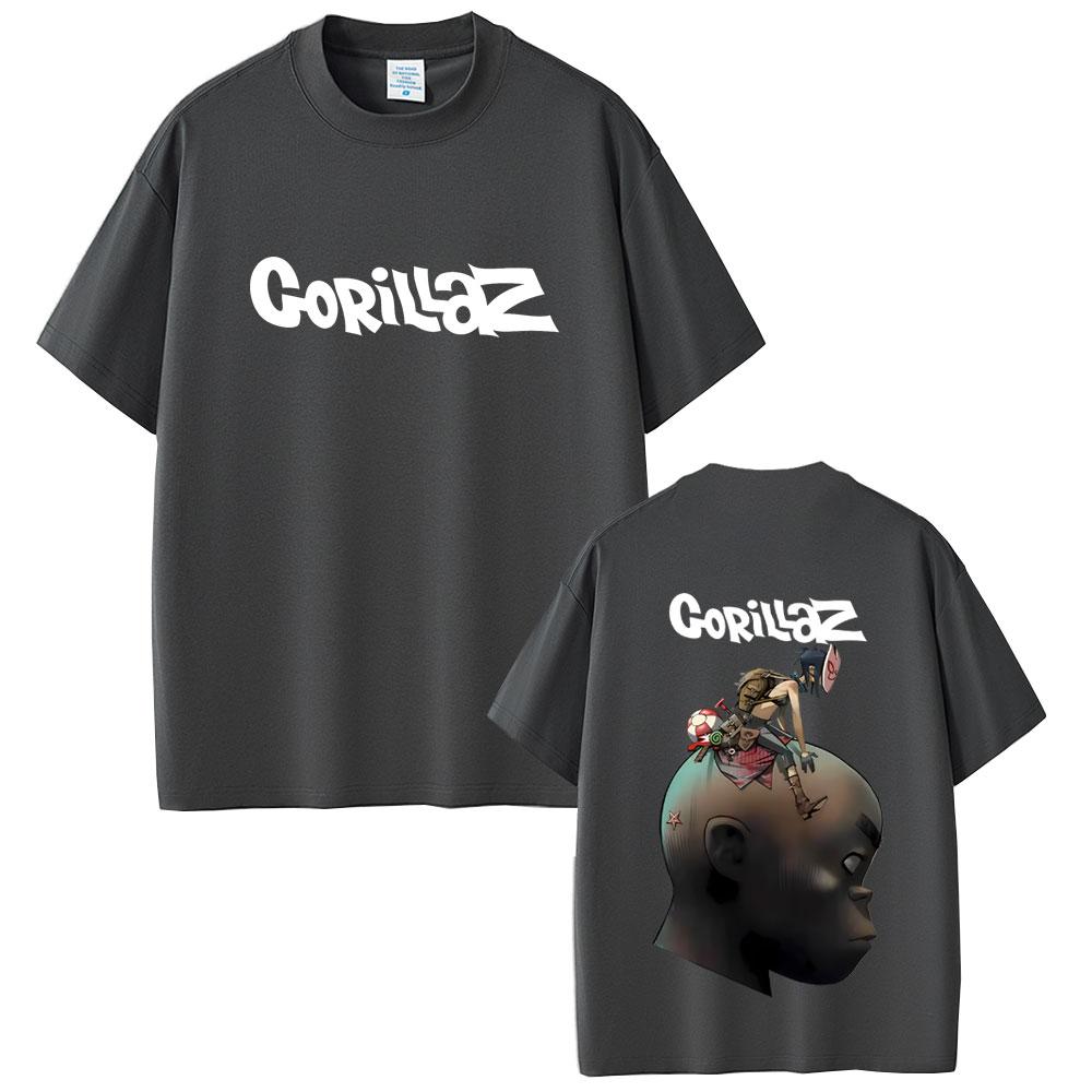 Rock Band Gorillaz Grafik T-Shirt Herren Damen Hip Hop Punk Oversized Streetwear Herrenmode Retro Gothic Kurzarm T-Shirts