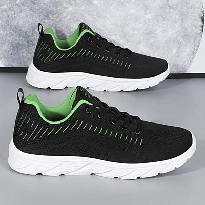 Men Sneakers Mesh Breathable Trendy Lace-Up Lightweight Black Walking Big Size Man Tenis Shoe Zapatillas Hombre