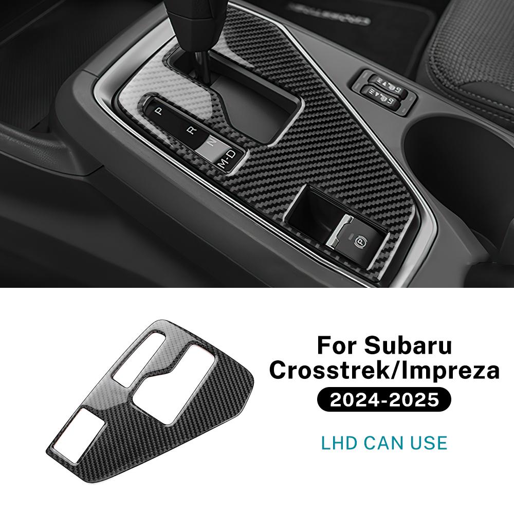 Real Soft Carbon Fiber Sticker For Subaru Crosstrek Impreza 2025 2025 USDM Base Version LHD RHD Car Gear Shift Panel Interior