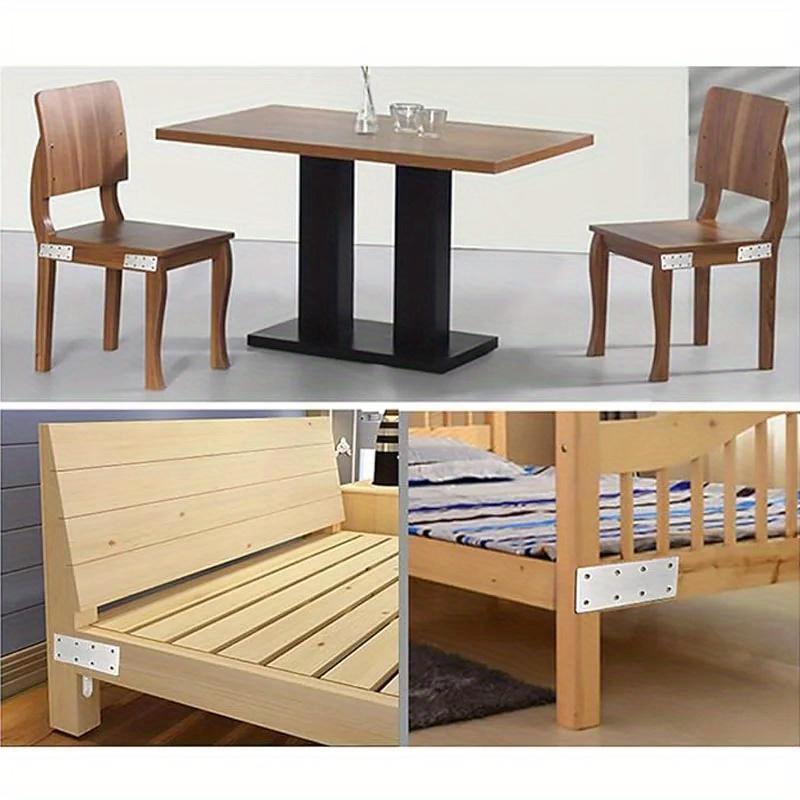 10pcs Flat Mending Plate Stainless Steel Flat Bracket Metal Straight Brace Repair Joining Fixing Bracket Wood Bracket Connector