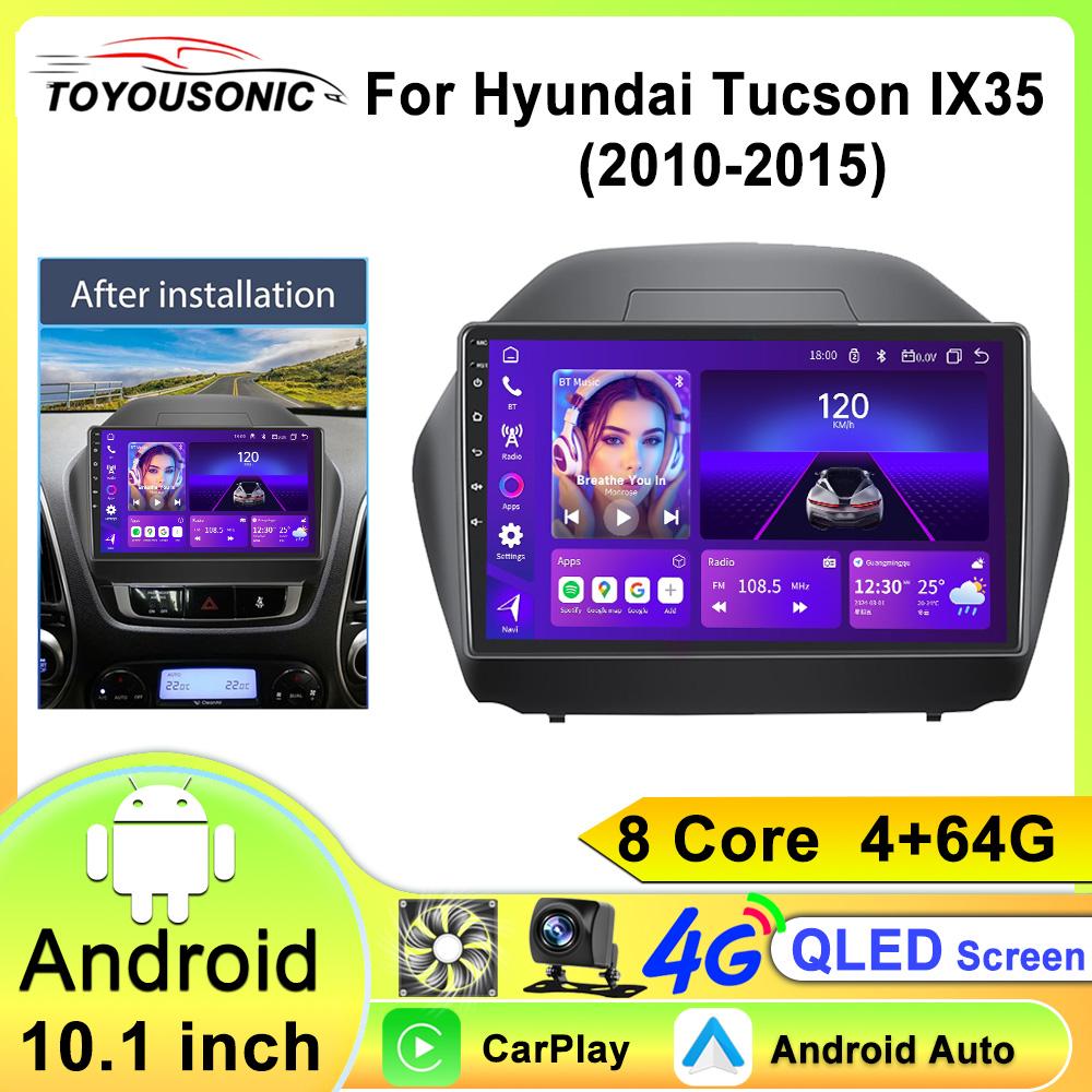 

Для Hyundai Tucson 2 LM IX35 2010-2015 Android Автомагнітола Мультимедійний плеєр Carplay 2din Авторадіо GPS navi Стереоголовний пристрій 8 core 4GB+64GB