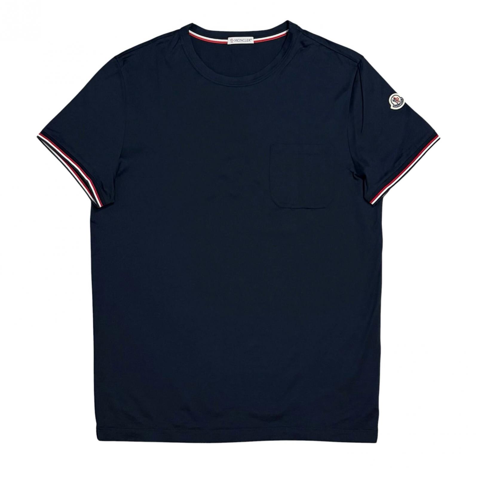 MONCLER M WOMEN Short Sleeve T-shirt Navy Authentic Model C-SCOM-18-1559 M тёмно-синий