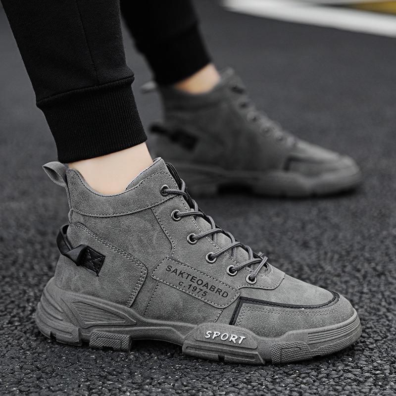 

Весна 2025 Мужские высокие ботинки Martin: Модная британская и корейская рабочая обувь 39