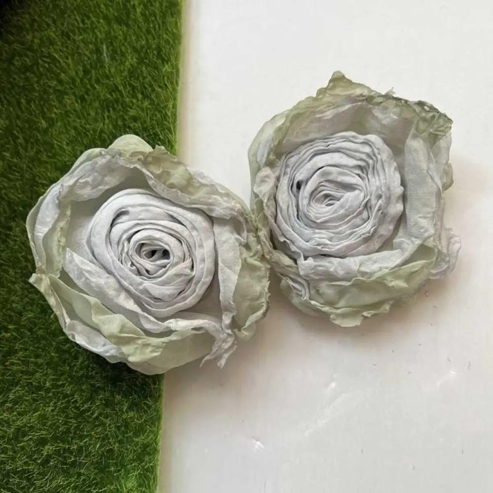 14cm 3D Organza Flowers DIY Silk Flower Lace Patches Applique Wedding Dress Accessories Gradient Lace Trim Sewing Accessories