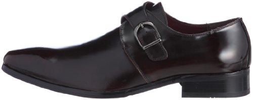 Sarabande Men's Single Monk Cow Leather Dress Shoes, Size 7763, Dark Brown, Size 42 (26cm)