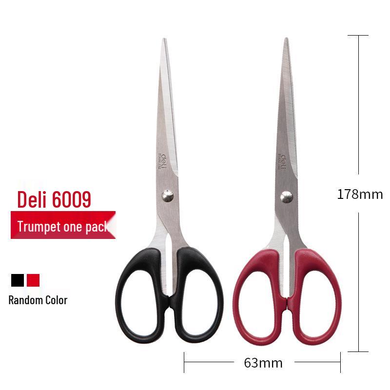 Deli 6010 Stainless Steel Craft and Office Scissors: Safe, Sharp Cutting for Home, Sewing, and Paper