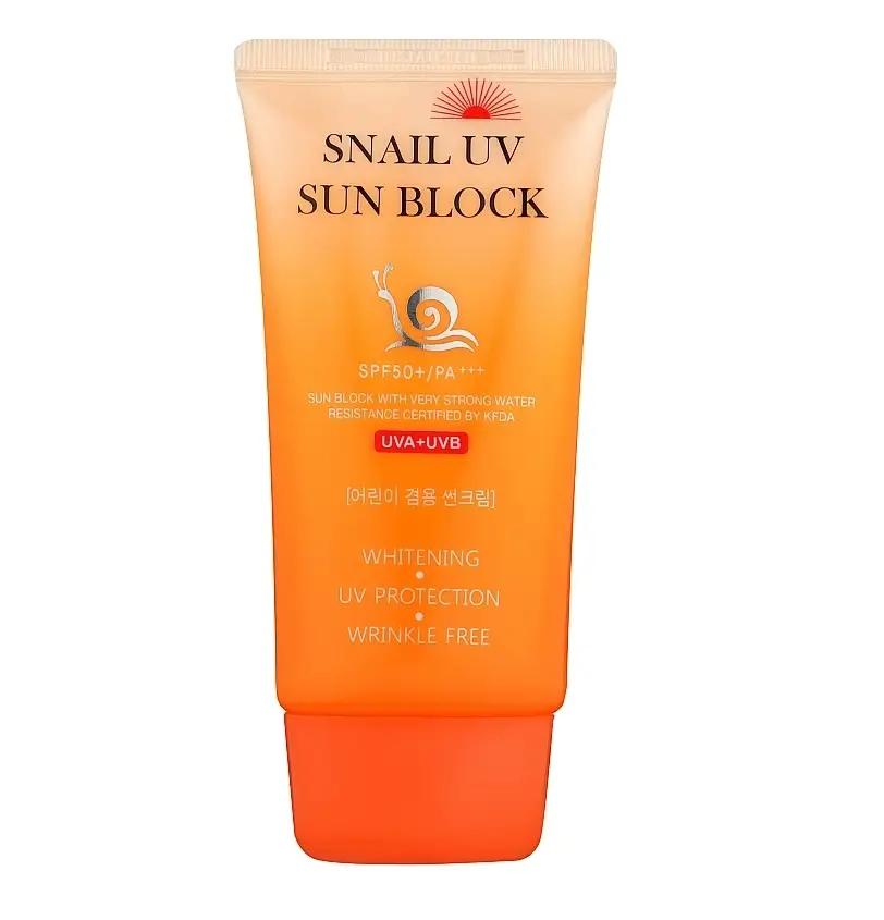 Sunscreen with Snail Mucin Snail Uv Sun Block Cream SPF50+ Jigott 70 Ml