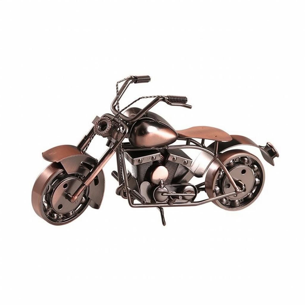 Retro Model Motocykla Figurka Przemysłowego Motocykla Rękodzieło na Półkę