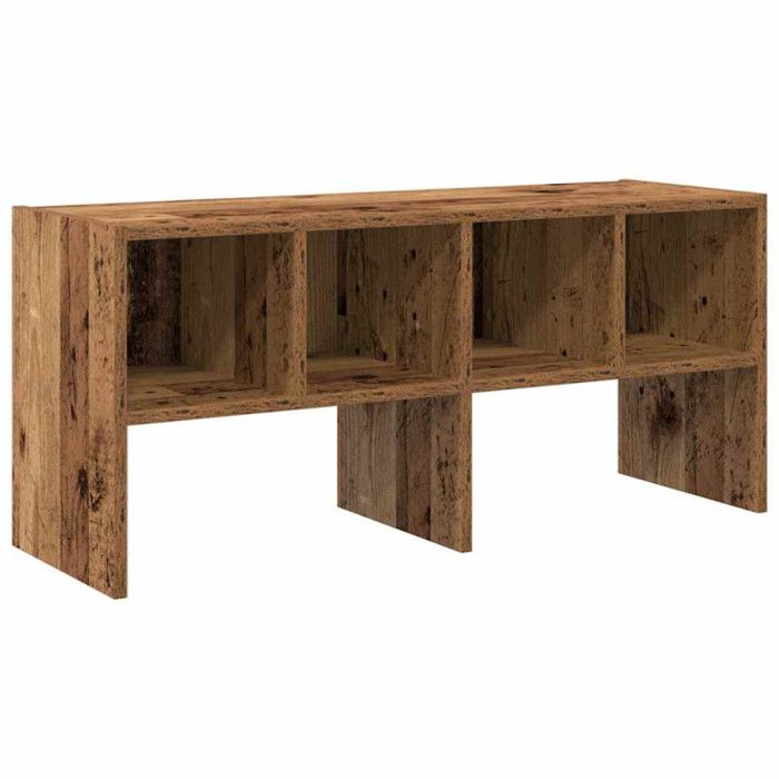 VidaXL Étagère à chaussures empilable vieux bois 89,5x30x40 cm, étagère à chaussures de rangement, rangement de chaussures 858853