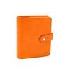 A7 Orange Wallet Leather Binder 6 Ring Binder With 45 Sheets PU Clip-on Notebook Faux leather Loose Leaf Notebook