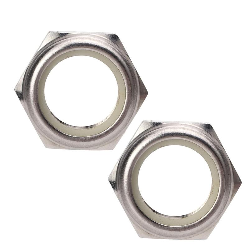 2 PCS Stainless Steel Self Locking Nut, 90185-22043 Replacement Self Locking Nut, High Hardness Self Locking Nut for Outboard Mo