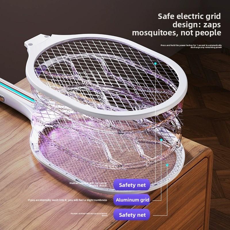 Elektrische Mückenklatsche 2-in-1, wiederaufladbare Fliegenklatsche und Mückenfanglampe für das Zuhause