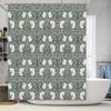 Vintage Floral Shower Curtain Soft Fabric Decorative Bath Rug Cover With Rod Pocket For Home Bathroom Decorations