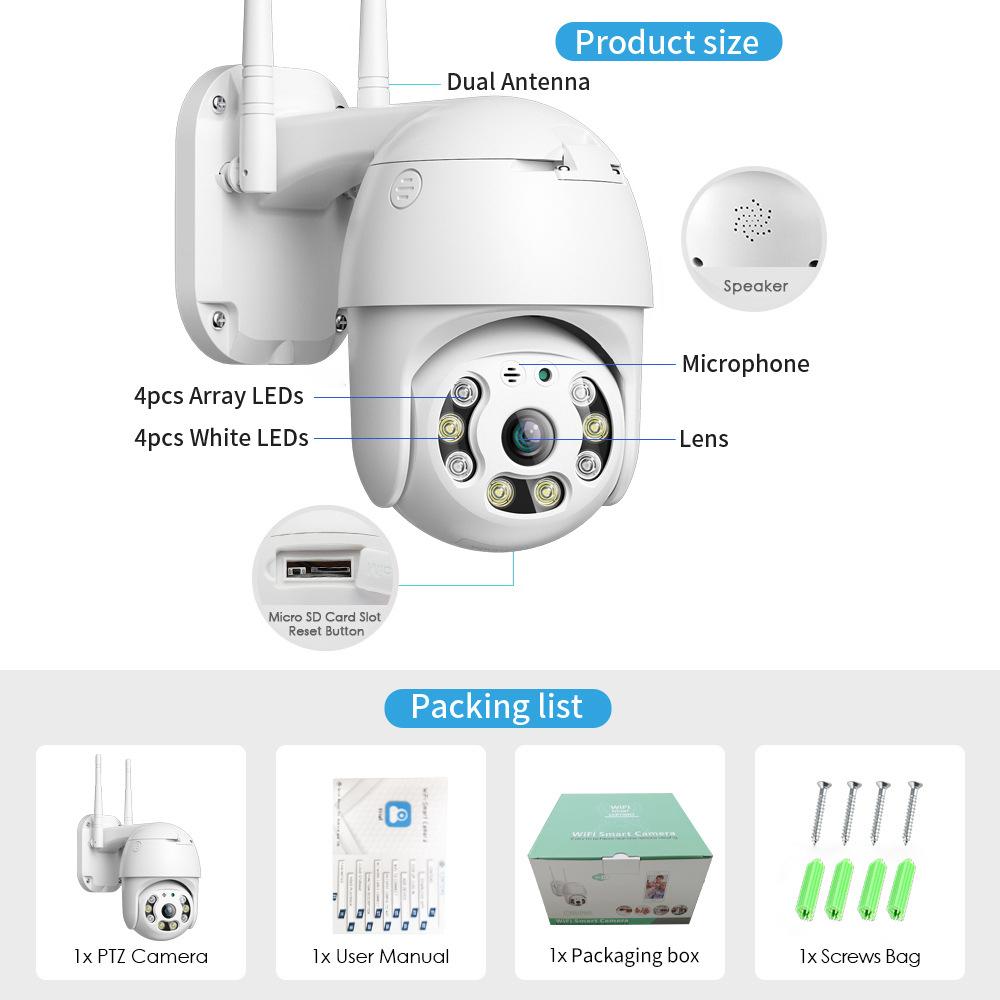 BUY 1 TAKE 1 V380 Pro 5G Outdoor Camera CCTV Camera Wireless WIFI Connect Cellphone Two-Way Audio Full Color Night Vision Remote 360° Alarm Camera