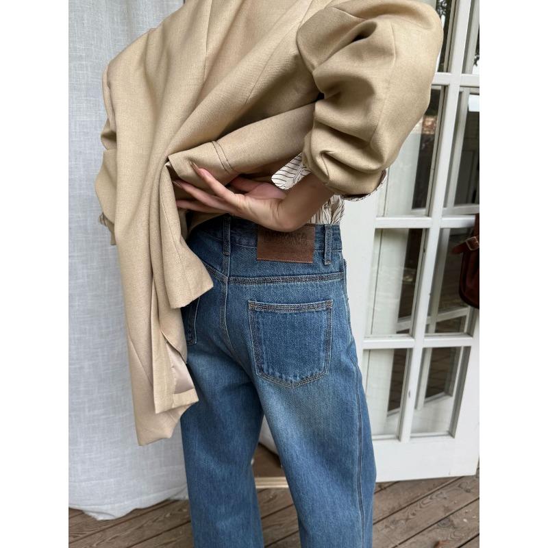 Cloud Long, Retro Personalized Spring Jeans Women's Wide-leg Pants New Drape Trousers Spot