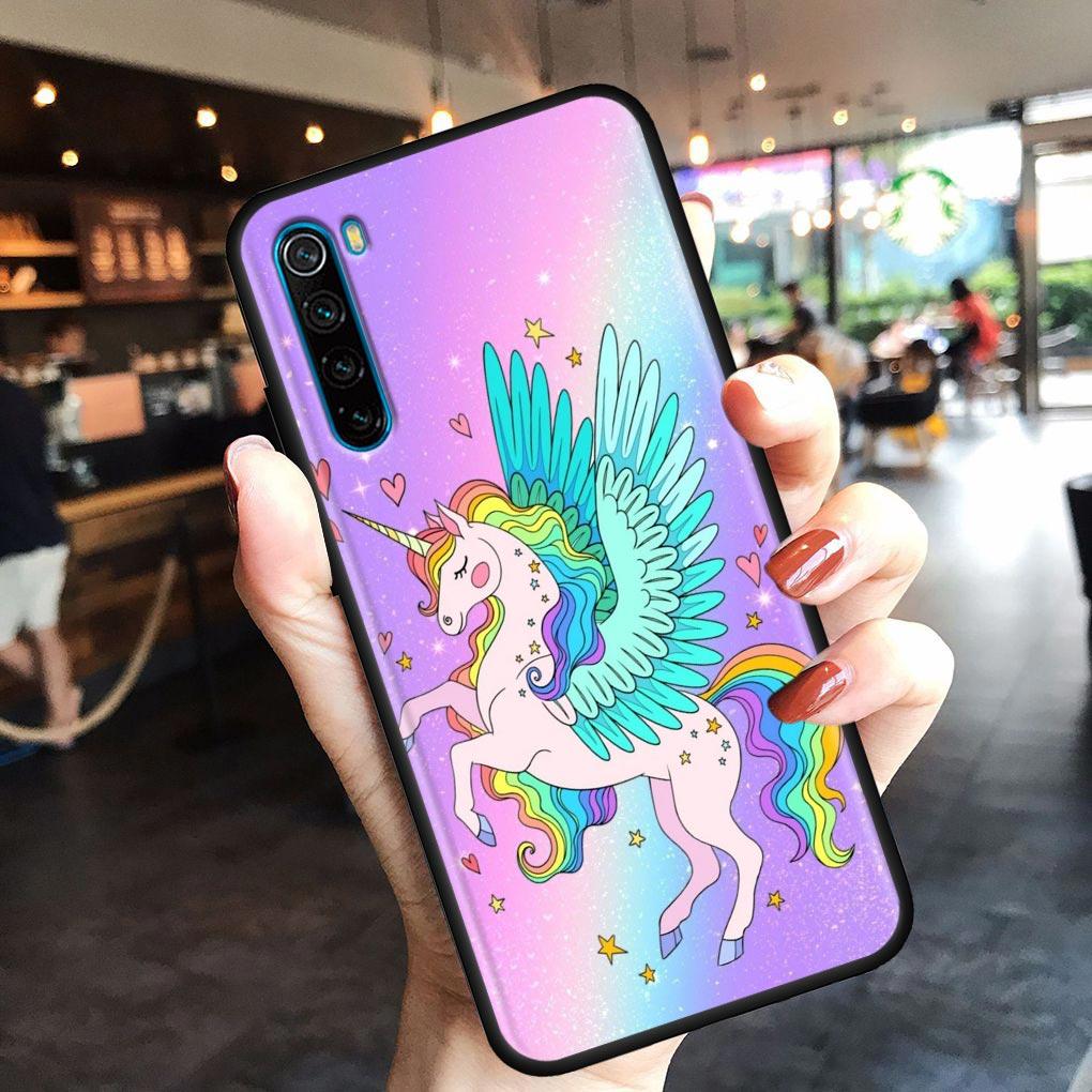 Cute Cartoon Rainbow Unicorn Animal Phone Case For Xiaomi Redmi 9 9C NFC 9T 10 10C 6 8 A K40 K50 Pro Plus Soft Shell Cover Cases