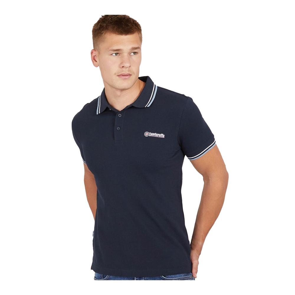 LAMBRETTA Mens SS25 Twin Tip Polo Shirt