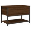 Storage Bench In Brown Oak Finish 70 X 42.5 X 47 Cm Engineered Wood