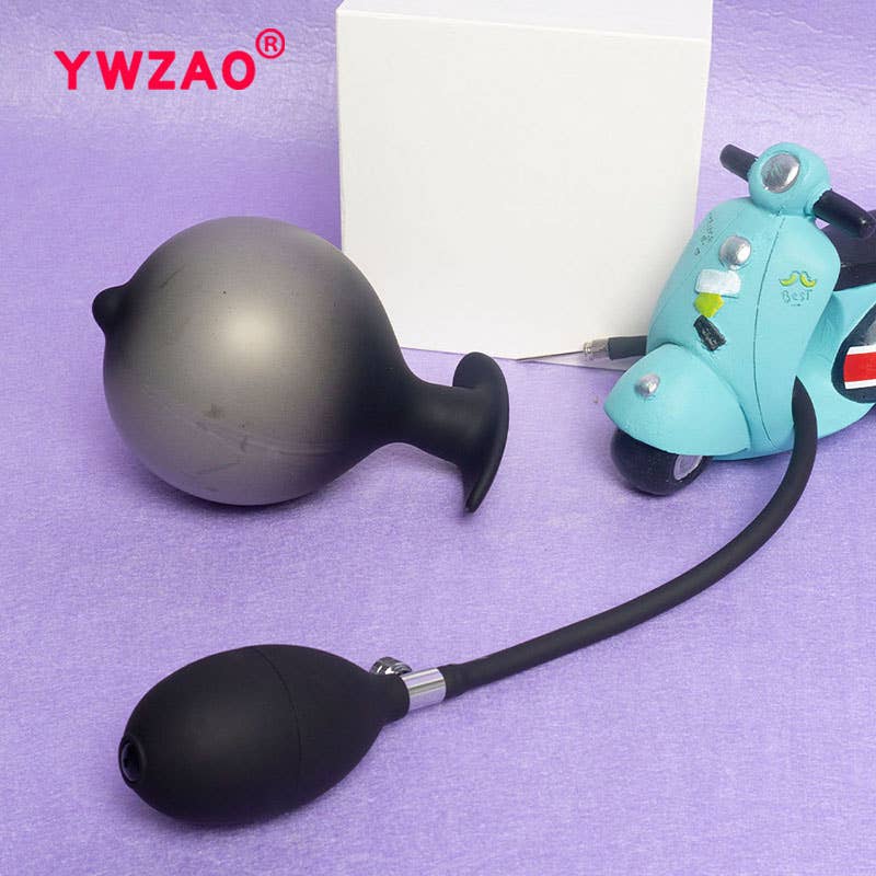 YWZAO Inflatable Anal Plug Silicone Wearable G46