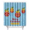3D Printed Christmas Waterproof Shower Curtain Toilet Four-Piece Combination Set Household Doormat Floor Mat Carpet