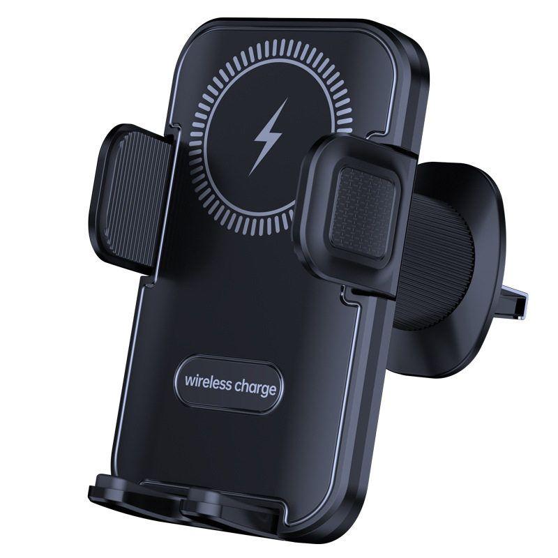 Car Phone Holder, Popular in Japan and Korea, Qi Fast Charging 15W Wireless Charger, Mechanical Locking Universal Car Mount Car Mount (Supports Wireless Charging Function)